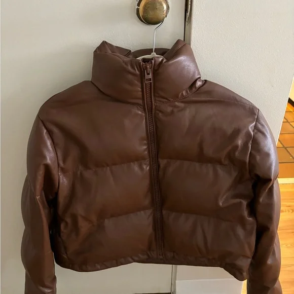 Aritzia Wilfred Women’s cognac puffer 2XS - Picture 2 of 4